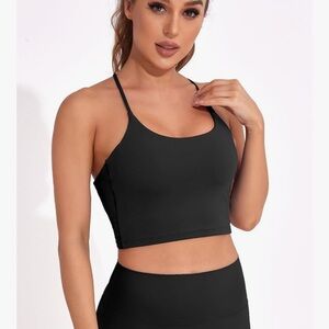 Women's Black Sports Bra Top